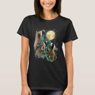 Three Racoon Moon With 3 Raccoons And Dead Moon Co T-Shirt
