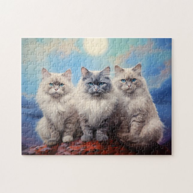 Three Ragdoll cats Jigsaw Puzzle (Horizontal)