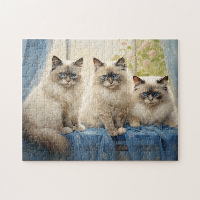 Three Ragdoll cats Jigsaw Puzzle (Horizontal)