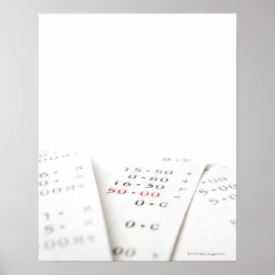 Three receipts on white background. There are Poster
