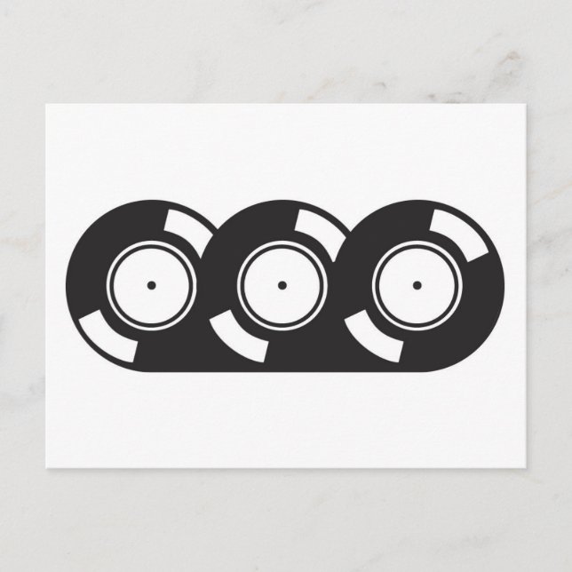 Three Records Postcard (Front)
