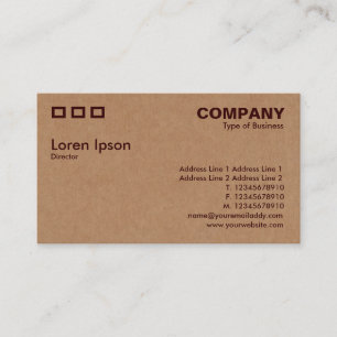 Three Rectangles - Cardboard Box Texture Business Card