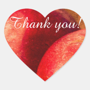 Three Red Apples Heart Sticker