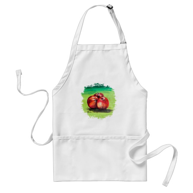 Three Red Apples Standard Apron (Front)