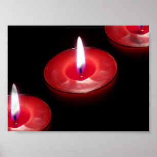 Three Red Candles Poster