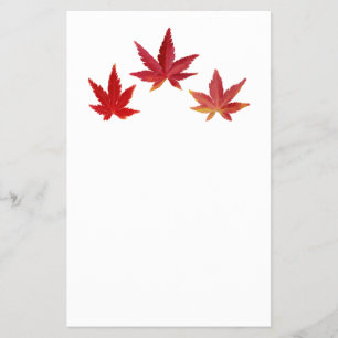 Three red falling leaves flyer