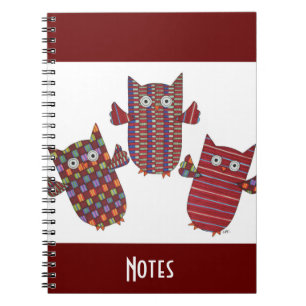 Three Red Owls Notebook