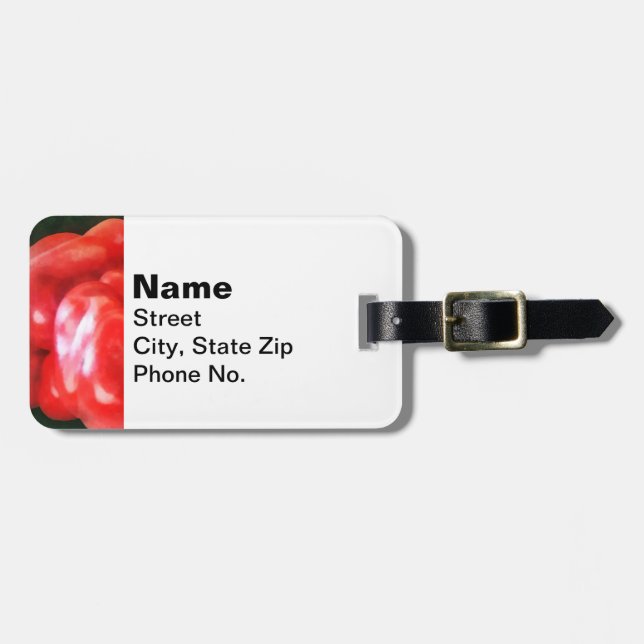 Three Red Peppers Luggage Tag (Front Horizontal)