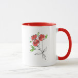 Three Red Roses Bouquet Mug<br><div class="desc">Treat yourself and the people you care to this cozy, romantic and elegant mug. It is the perfect one for any occasion and any season, for afternoon tea with friends or a cozy night with a hot chocolate or tea and a good book. Perfect for Wedding, Birthday, Anniversary, Valentine's Day,...</div>