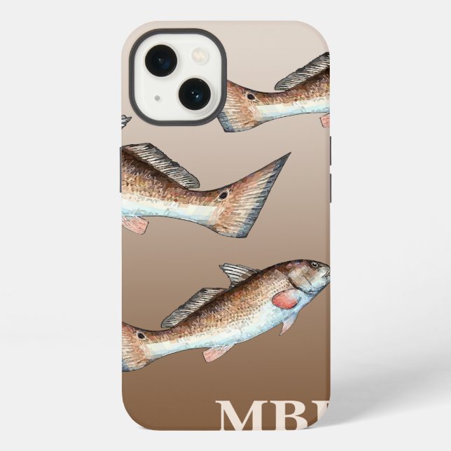 Three Redfish Swimming iPhone Case (Back)