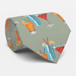 Three Retro Cocktails Tie