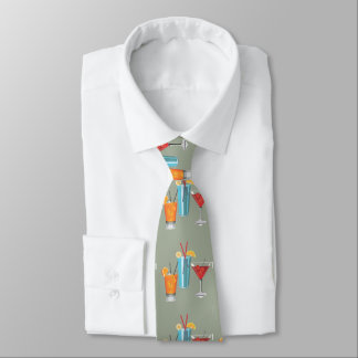 Three Retro Cocktails Tie