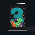 THREE REX 3 Year Old 3rd Birthday Kids Dino Card<br><div class="desc">The 3rd Birthday THREE REX 3 Year Old Kids Gift Dino Birthday! For grandchild,  niece,  nephew and toddler! A 3rd birthday shirt,  3rd birthday gift,  3 year old,  3rd bday gift or 3rd birthday present!</div>