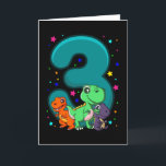 THREE REX 3 Year Old 3rd Birthday Kids Dino Card<br><div class="desc">The 3rd Birthday THREE REX 3 Year Old Kids Gift Dino Birthday! For grandchild,  niece,  nephew and toddler! A 3rd birthday shirt,  3rd birthday gift,  3 year old,  3rd bday gift or 3rd birthday present!</div>
