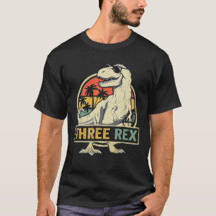 Three Rex 3Rd Birthday Third Dinosaur 3 Year Old G T-Shirt