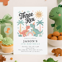 Three Rex Dinosaur 3rd Birthday Party