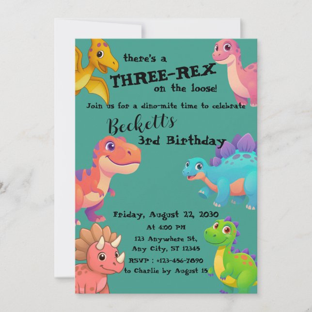 Three Rex Invitation (Front)