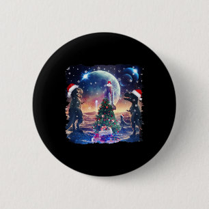 Three Rex Moon 3 Dinos Howling Weird Cursed Christ 6 Cm Round Badge