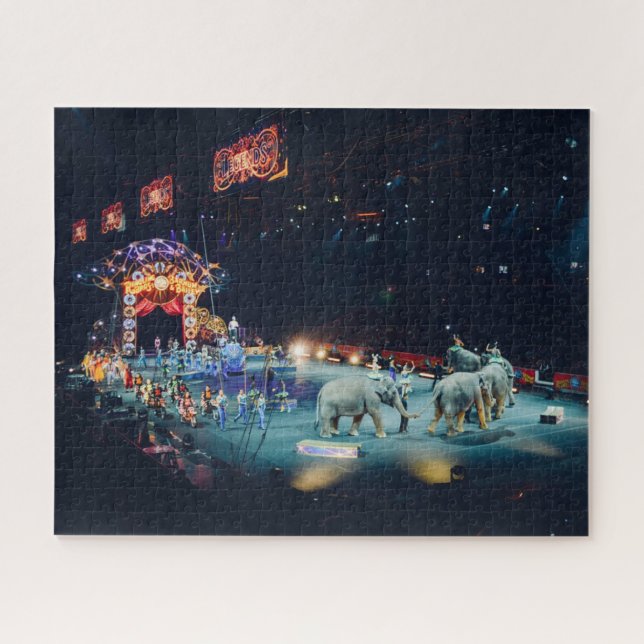 Three Ring Circus Elephants  Arena Jigsaw Puzzle (Horizontal)