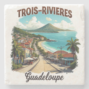THREE RIVIEWS GUADELOUPE STONE COASTER