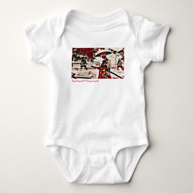 Three Ronin - Artist - NFT Artisans SamurAI Baby B Baby Bodysuit (Front)