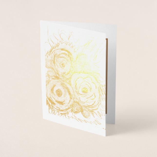 Three Rosas Foil Card (Front)