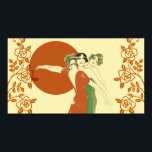 THREE ROSES, Art Deco Ladies: SUMMER SUNSHINE Poster<br><div class="desc">Three Roses is a beautiful Art Deco composition that embodies the spirit of The Three Roses. Three lovely Art Deco figures stand together in a graceful and artistic pose with a set of three Art Deco roses flanking them on either side. The picture is finished off with a large circle...</div>