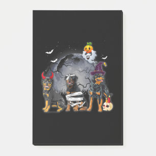 Three Rottweilers Satan Witch Mummy Halloween Cost Post-it Notes