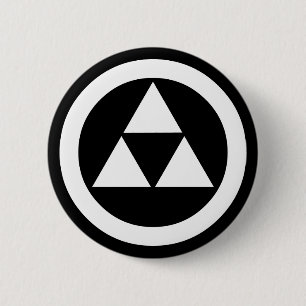 three round scales 6 cm round badge