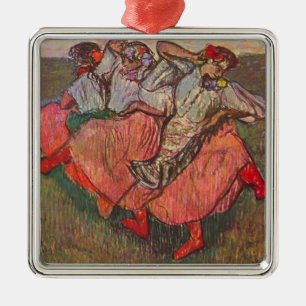 Three Russian Dancers by Edgar Degas Metal Ornament