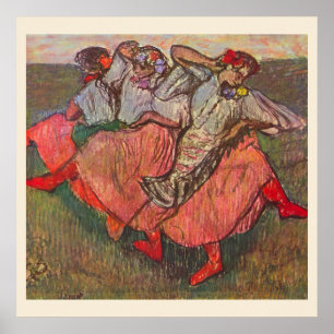 Three Russian Dancers by Edgar Degas Poster