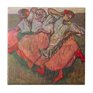 Three Russian Dancers by Edgar Degas Tile