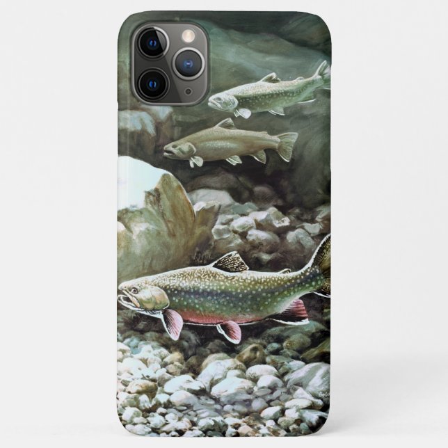 Three salmon fish swimming under the water Case-Mate iPhone case (Back)