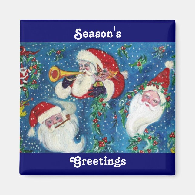 THREE SANTA MAGNET (Front)