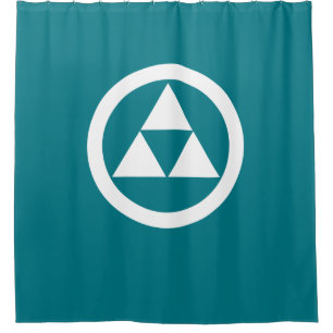 Three scales in circle shower curtain