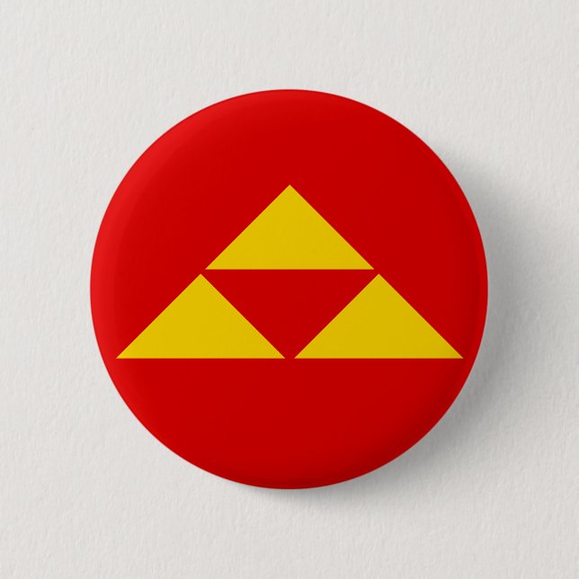 Three scales Mitsu-uroko 6 Cm Round Badge (Front)