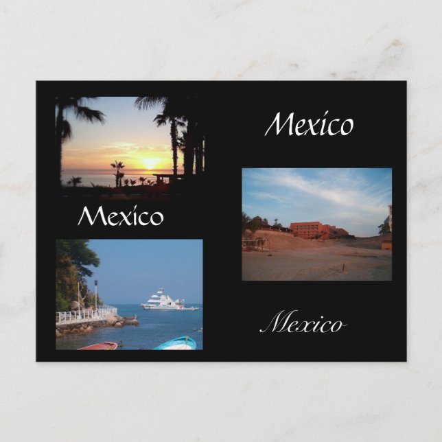 Three scenes from Mexico Postcard (Front)