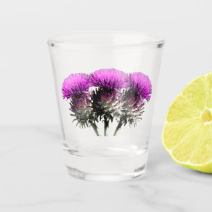 Three Scottish Thistles Shot Glass