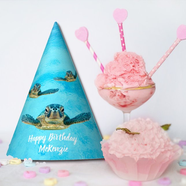 Three Sea Turtles Swimming Party Hat (Creator Uploaded)