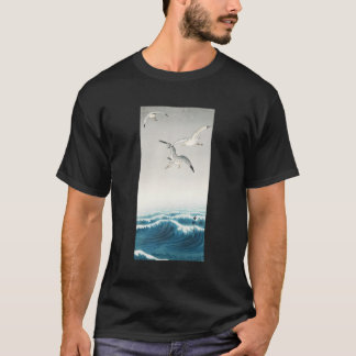 Three Seagulls 1900 Ohara Koson Ocean Sea Japanese T-Shirt