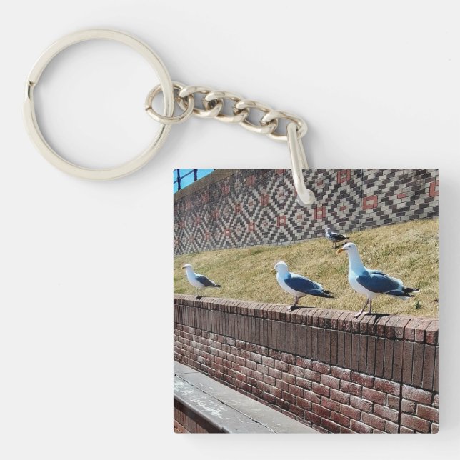Three seagulls key ring (Front)