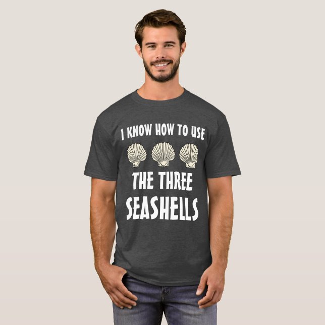 Three Seashells Meme T-Shirt (Front Full)