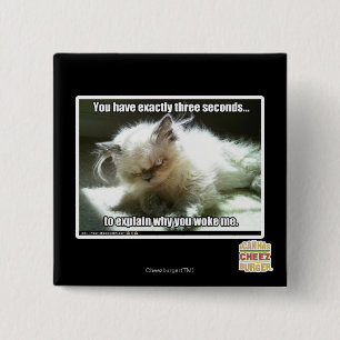 Three seconds 15 cm square badge