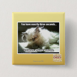 Three seconds 15 cm square badge
