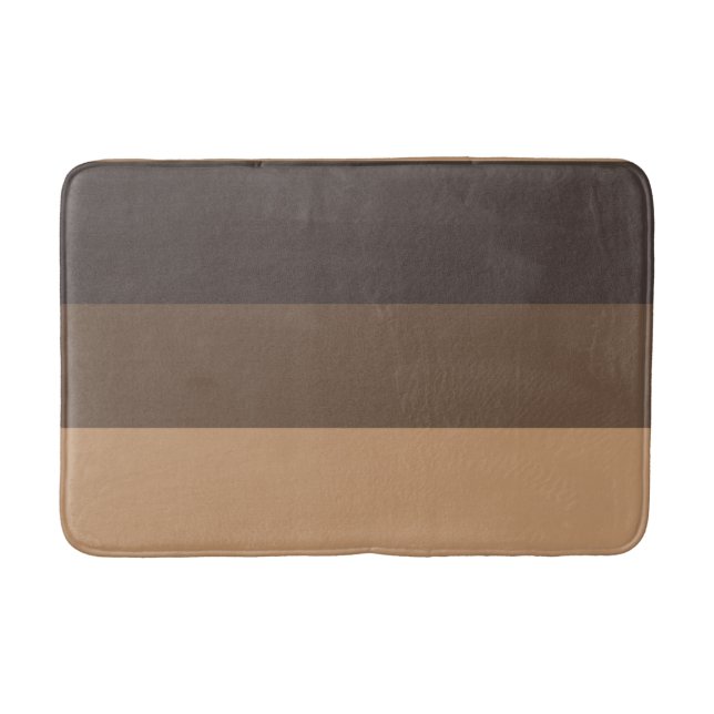 Three Shades of Brown Coffee Bath Mat (Front)