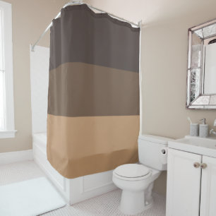 Three Shades of Brown Coffee Shower Curtain