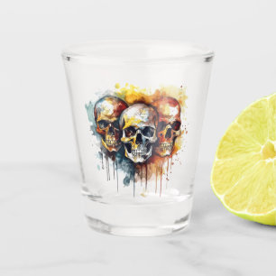 Three Shades of Skull Shot Glass