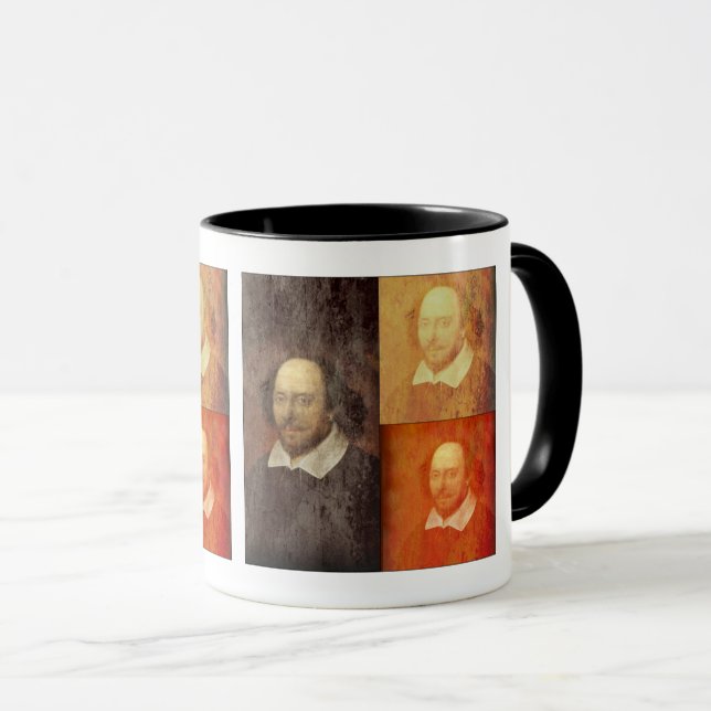 Three Shakespeare Portrait Collage Mug (Front Right)