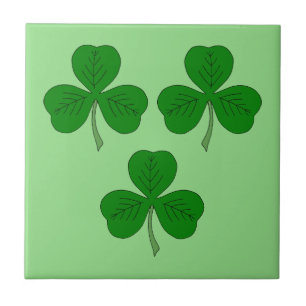 Three Shamrocks Ceramic Tile
