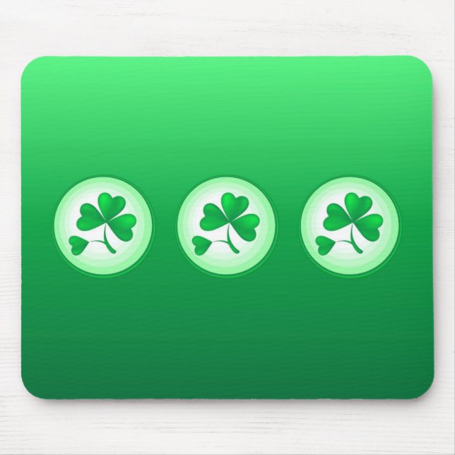 Three Shamrocks Mouse Pad (Front)